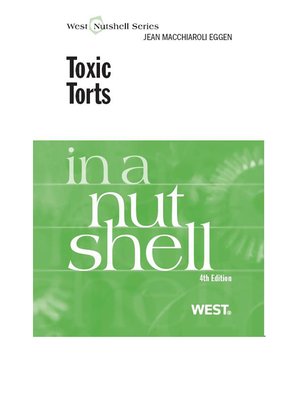 cover image of Eggen's Toxic Torts in a Nutshell, 4th